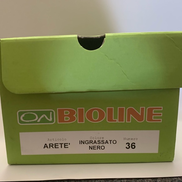 New! Bioline Blk Leather Mary Jane 36 US sz 6 6.5 Made in Italy - Picture 4 of 6